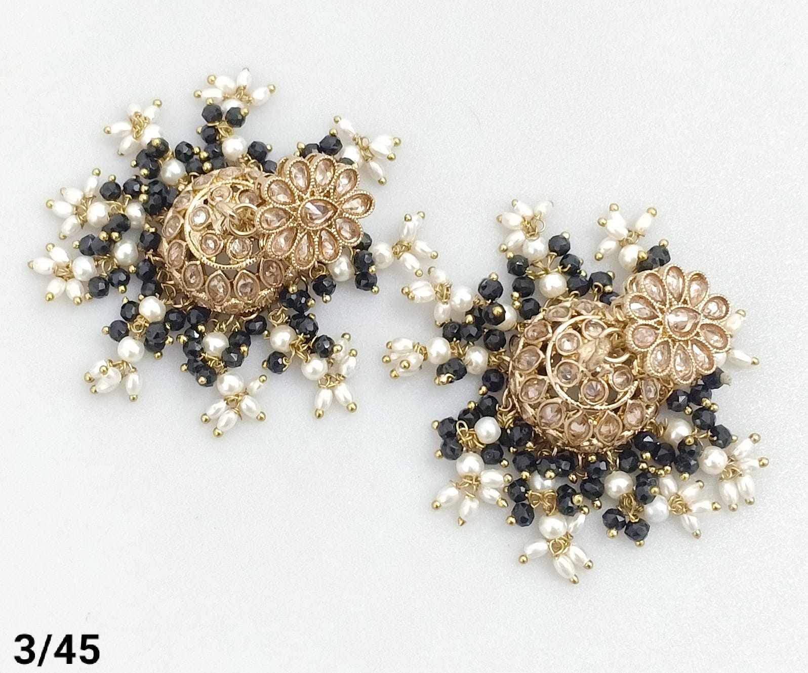 Antique Gold Plated Jhumki Set